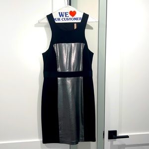 Black and silver shift dress